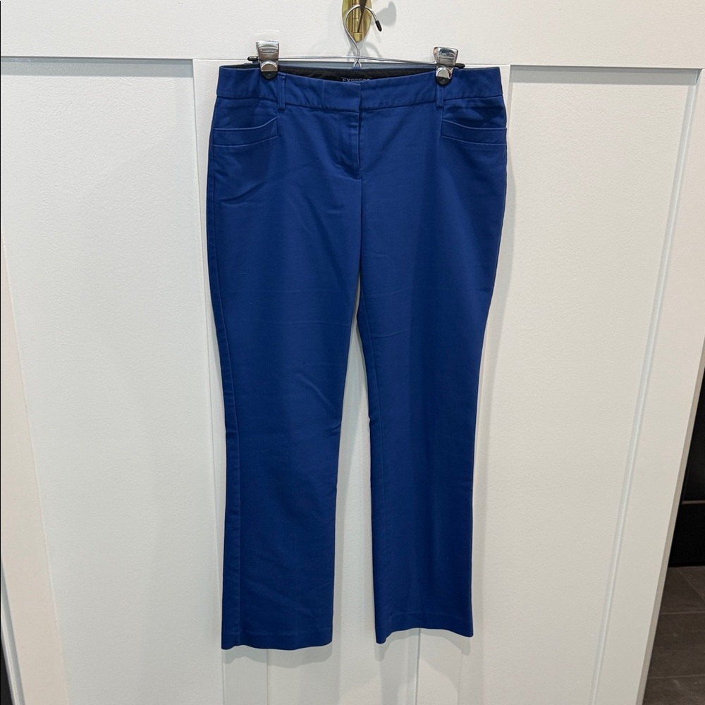 Express Columnist Blue Women's Ankle Length Dress Pants